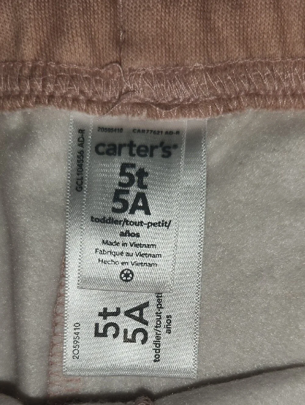 NWT Carter's Girls Pink Bunny Print Pajama Pants